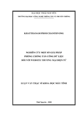 Luận văn thạc sĩ hay nghiên cứu một số giải pháp phòng chống tấn công dữ liệu đối với website thương mại điện tử