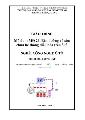 Giáo trình bảo dưỡng và sửa chữa hệ thống điều hòa trên ô tô nghề công nghệ ô tô trung cấp