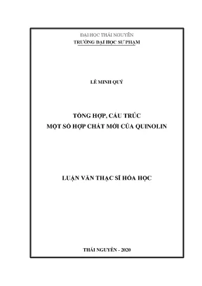 Luận văn thạc sĩ hay tổng hợp cấu trúc một số hợp chất mới của quinolin