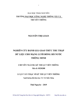 Luận văn thạc sĩ hay nghiên cứu đánh giá giao thức thu thập dữ liệu cho mạng lưới đồng hồ nước thông minh