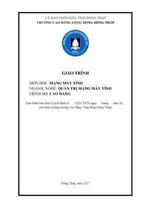 Giáo trình mạng máy tính nghề quản trị mạng máy tính cao đẳng