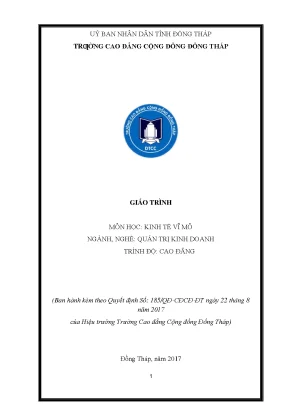 Giáo trình kinh tế vĩ mô nghề quản trị kinh doanh cao đẳng