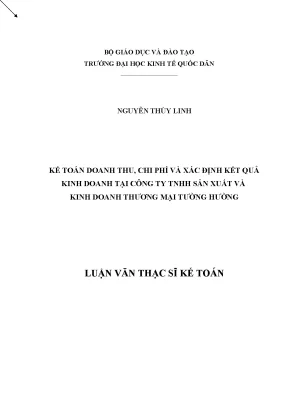 Kế toán doanh thu chi phí và xác định kết quả kinh doanh tại công ty tnhh sản xuất và kinh doanh thương mại tường hường