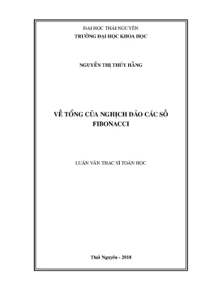 Luận văn thạc sĩ hay về tổng của nghịch đảo các số fibonacci
