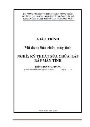 Giáo trình sửa chữa máy tính nghề kỹ thuật sửa chữa lắp ráp máy tính cao đẳng 2