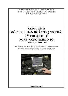 Giáo trình chẩn đoán trạng thái kỹ thuật ô tô nghề công nghệ ô tô cao đẳng 2