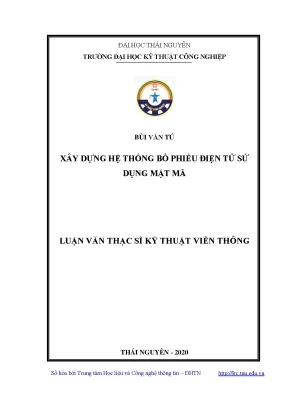 Luận văn thạc sĩ hay xây dựng hệ thống bỏ phiếu điện tử sử dụng mật mã