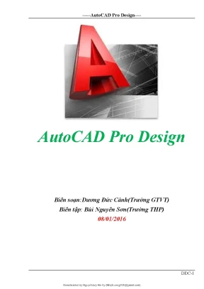 Giáo trình autocad pro design phần 1 dương đức cảnh