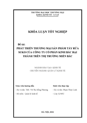 Khóa luận phát triển thương mại sản phẩm tẩy rửa suko của công ty cổ phần kinh bắc đại thành trên thị trường miền bắc