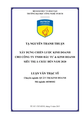 Luận văn thạc sĩ hay chiến lược kinh doanh của công ty aistc đến năm 2020
