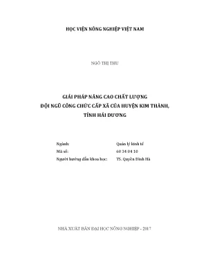 Luận văn thạc sĩ vnua giải pháp nâng cao chất lượng đội ngũ công chức cấp xã của huyện kim thành tỉnh hải dương