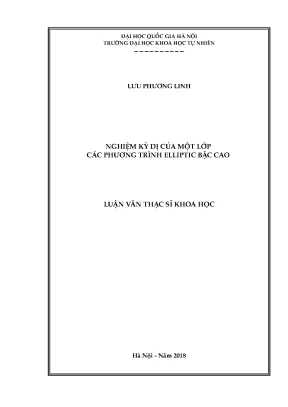 Luận văn thạc sĩ hus nghiệm kỳ dị của một lớp các phương trình elliptic bậc cao