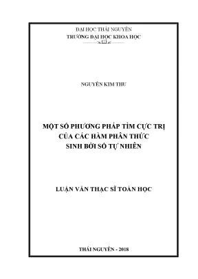 Luận văn thạc sĩ hay một số phương pháp tìm cực trị của các hàm phân thức sinh bởi số tự nhiên