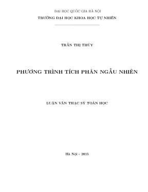 Luận văn thạc sĩ hus phương trình tích phân ngẫu nhiên