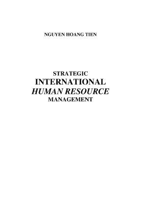 Strategic international human resource m