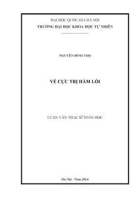 Luận văn thạc sĩ hus về cực trị hàm lồi luận văn ths toán giải tích 60 46 01 02