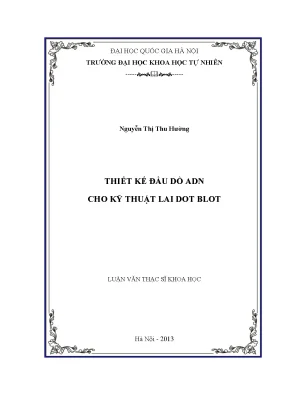 Luận văn thạc sĩ hus thiết kế đầu dò adn cho kỹ thuật lai dot blot