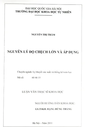 Luận văn thạc sĩ hus nguyên lý độ chệch lớn và áp dụng