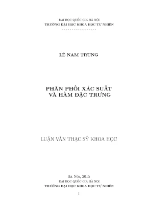 Luận văn thạc sĩ hus phân phối xác suất và hàm đặc trưng 001