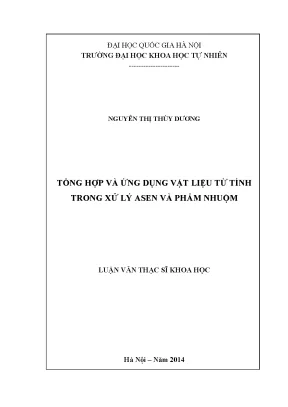 Luận văn thạc sĩ hus tổng hợp và ứng dụng vật liệu từ tính trong xử lý asen và phẩm nhuộm