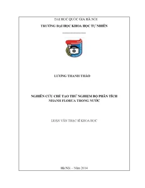 Luận văn thạc sĩ hus nghiên cứu chế tạo thử nghiệm bộ phân tích nhanh florua trong nước
