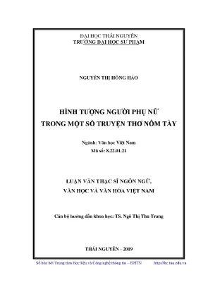 Luận văn thạc sĩ hay hình tượng người phụ nữ trong một số truyện thơ nôm tày