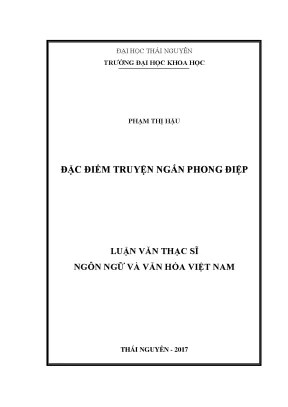 Luận văn thạc sĩ hay đặc điểm truyện ngắn phong điệp