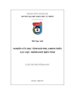 Luận văn thạc sĩ hus nghiên cứu đặc tính hấp phụ amoni trên vật liệu nhôm oxit biến tính vật chất 604401