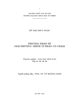 Luận văn thạc sĩ hus phương pháp số giải phương trình vi phân có chậm
