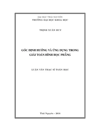 Luận văn thạc sĩ hay góc định hướng và ứng dụng trong giải toán hình học phẳng