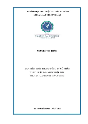 Ban kiểm soát trong công ty cổ phần theo luật doanh nghiệp 2020