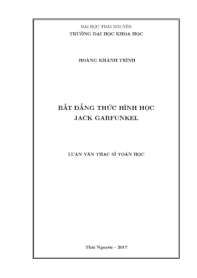 Luận văn thạc sĩ hay bất đẳng thức hình học jack garfunkel