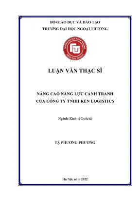 Nâng cao năng lực cạnh tranh của công ty tnhh ken logistics