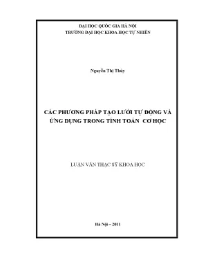 Luận văn thạc sĩ hus các phương pháp tạo lưới tự động và ứng dụng trong tính toán cơ học