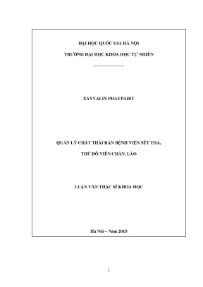 Luận văn thạc sĩ hus quản lý chất thải rắn bệnh viện sết tha thủ đô viên chăn lào