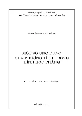 Luận văn thạc sĩ hus một số ứng dụng của phương tích trong hình học phẳng