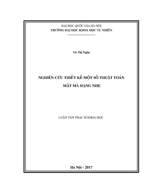 Luận văn thạc sĩ hus nghiên cứu thiết kế một số thuật toán mật mã hạng nhẹ luận văn ths toán học 604601