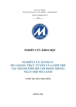 Nghiên cứu hành vi mua hàng trực tuyến của giới trẻ tại thành phố hồ chí minh trong ngày hội mua sắm