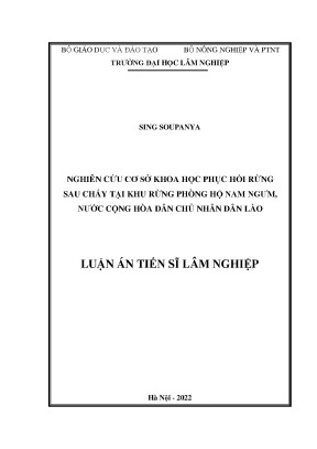 Luận án tiến sĩ nghiên cứu cơ sở khoa học phục hồi rừng sau cháy tại khu rừng phòng hộ nam ngưm nước cộng hòa dân chủ nhân dân lào