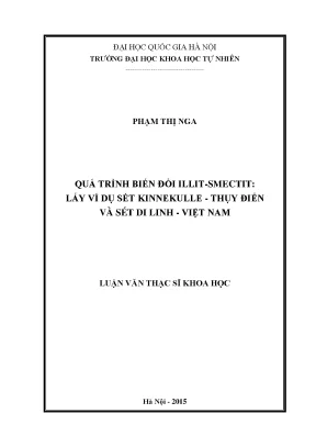 Luận văn thạc sĩ hus quá trình biến đổi illit smectit lấy ví dụ sét kinnekulle thụy điển và sét di linh việt nam