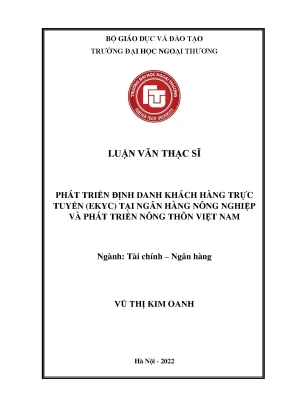 Phát triển định danh khách hàng trực tuyến ekyc