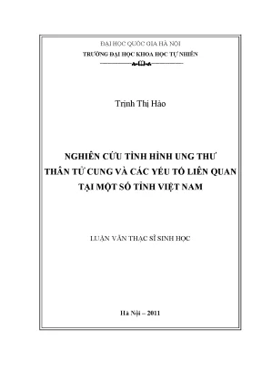 Luận văn thạc sĩ hus nghiên cứu tình hình ung thư thân tử cung và các yếu tố liên quan tại một số tỉnh việt nam