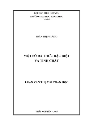 Luận văn thạc sĩ hay một số đa thức đặc biệt và tính chất