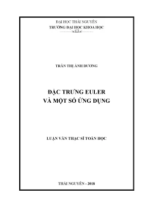 Luận văn thạc sĩ hay đặc trưng euler và một số ứng dụng