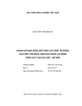 Luận văn thạc sĩ vnua đánh giá khả năng kết hợp của một số dòng ngô nếp tím bằng phương pháp lai đỉnh năm 2015 tại gia lâm hà nội