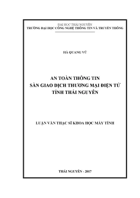Luận văn thạc sĩ hay an ninh thông tin cho sàn giao dịch thương mại điện tử tỉnh thái nguyên