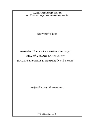 Luận văn thạc sĩ hus nghiên cứu thành phần hóa học của cây bằng lăng nước lagerstroemia speciosa ở việt nam 14