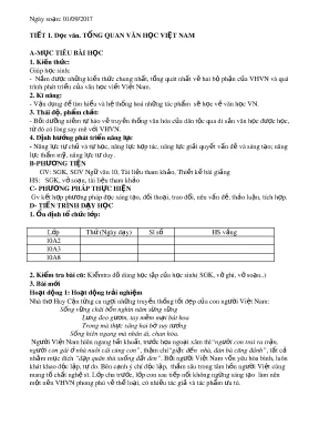 Giáo án ngữ văn lớp 10 trọn bộ cả năm