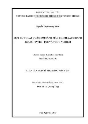 Luận văn thạc sĩ hay một họ thuật toán đối sánh mẫu chính xác nhanh ssabs tvsbs fqs và thực nghiệm