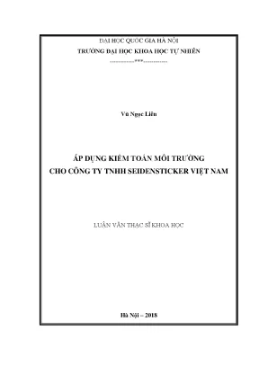 Luận văn thạc sĩ hus áp dụng kiểm toán môi trường cho công ty tnhhh seidensticker việt nam